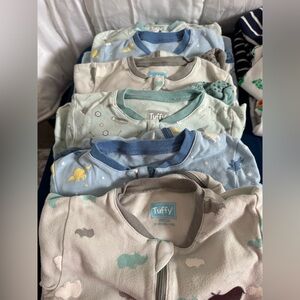 Kids Pajamas Sleep Sacks - Blue and Gray